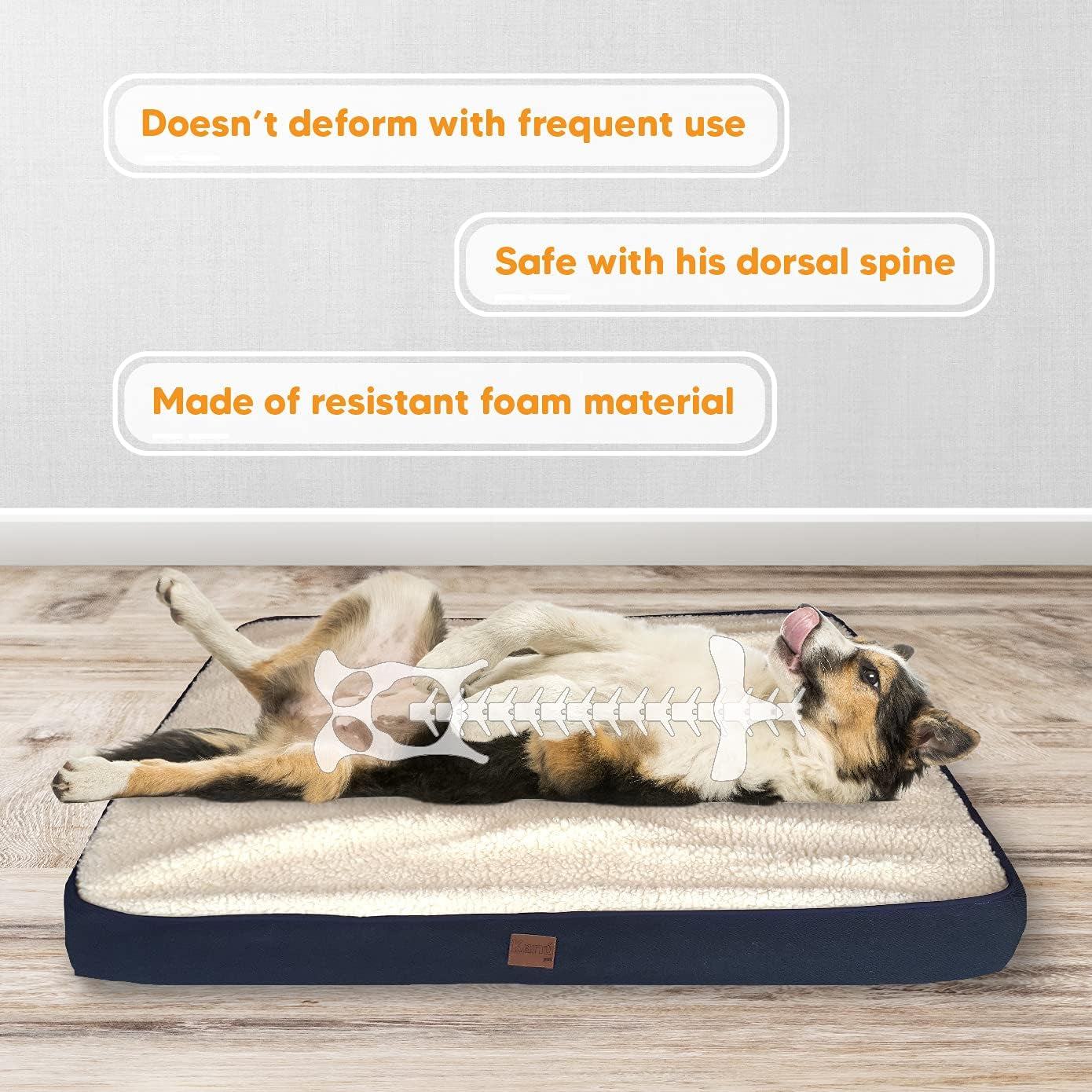 Dog Bed and Cat Bed with Detached Able Washable Cover - Large, Light Brown