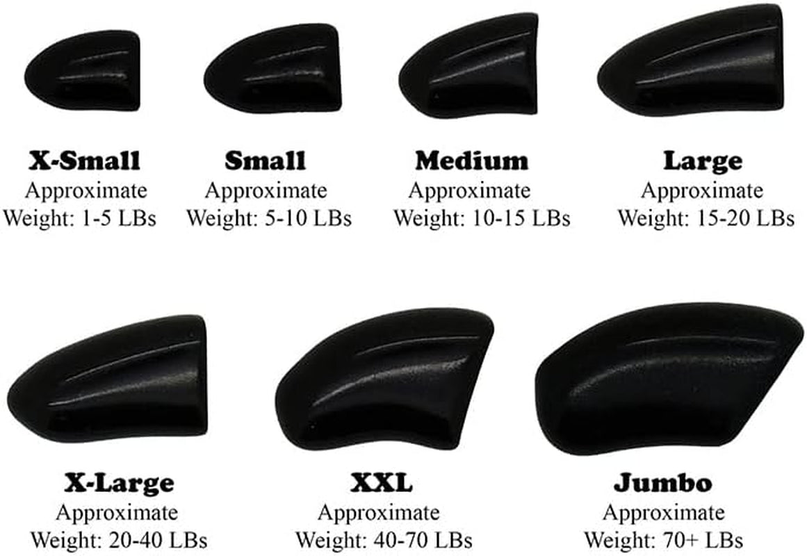 120 Piece Soft Nail Caps with Adhesive for Dog Claws - Jet Black Small